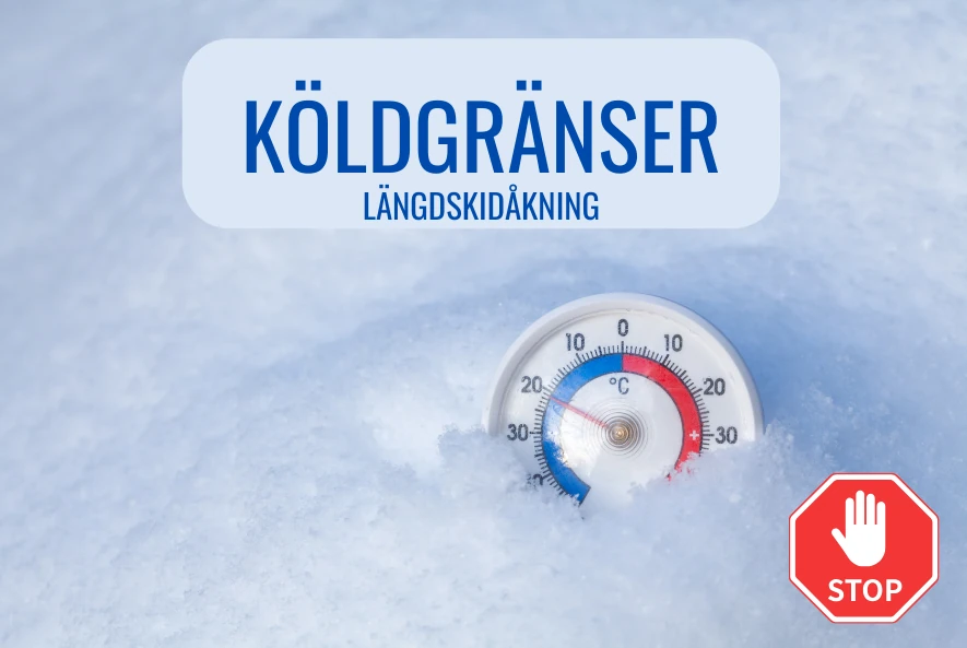 termometer visa -21 grader celsius vilket är för kallt för att starta en längdskidtävling enligt regler för köldgräns